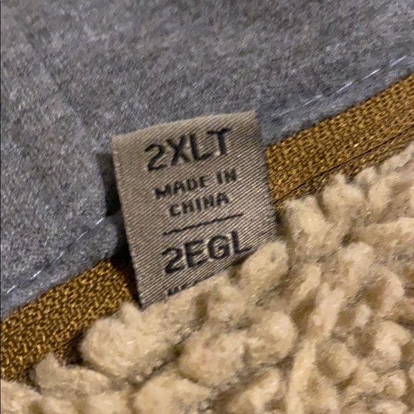 Levi's Shearling Sherpa Double Lined Hooded Neutral Military Utility Jacket XXLT - Picture 13 of 13